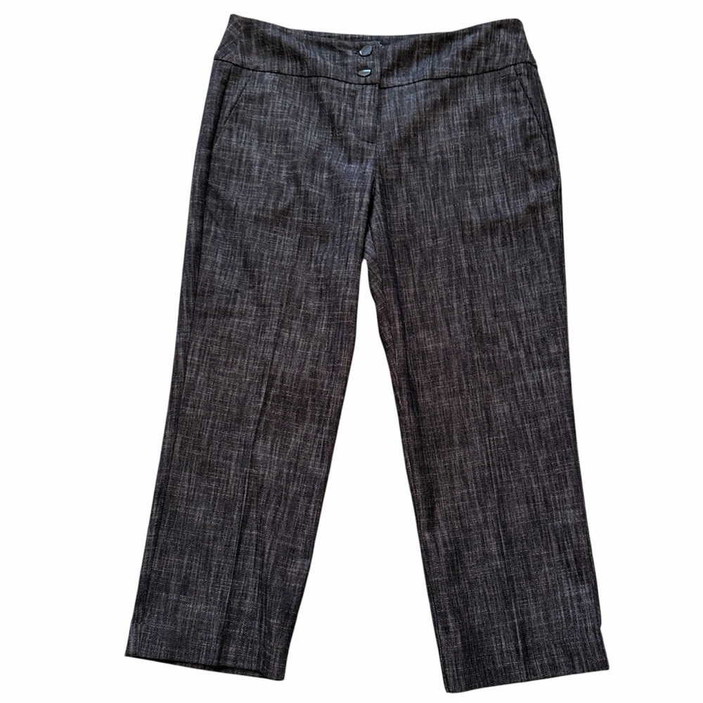 Sandro Sportswear Grey/Black Textured Cropped Straight Leg Pant 8
